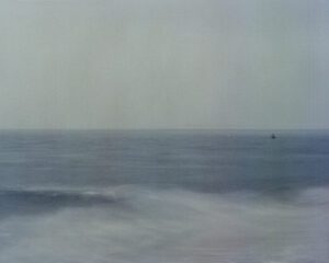 An abstract photo of a buoy in the waves