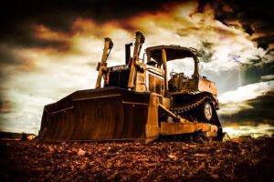 Photograph of a earth mover construction equipment