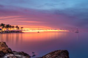 A dramatic Florida Keys sunset over the Gulf of Mexico