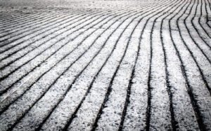 An abstracted black and white photo