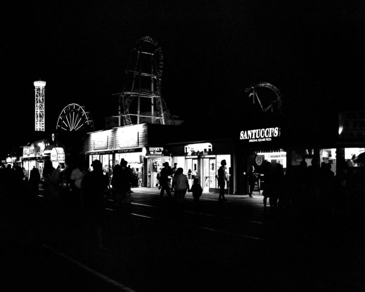 The boardwalk at night