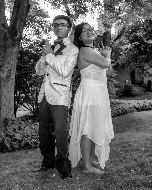 Outdoor COVID Prom Photo