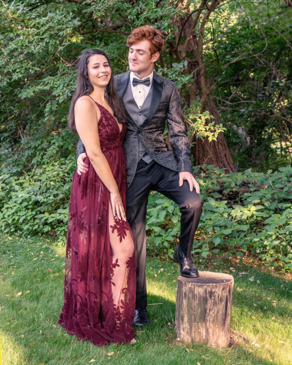 Outdoor COVID Prom Photo