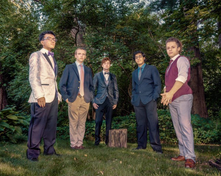 Outdoor COVID Prom Photo