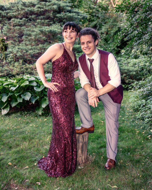 Outdoor COVID Prom Photo