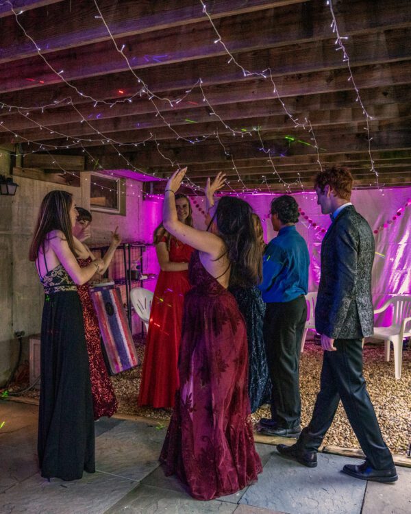 Outdoor COVID Prom Photo