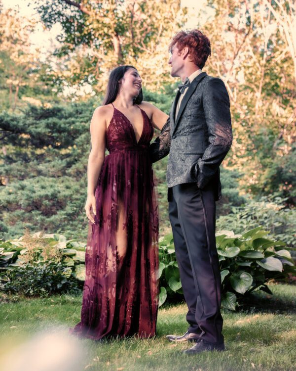 Outdoor COVID Prom Photo