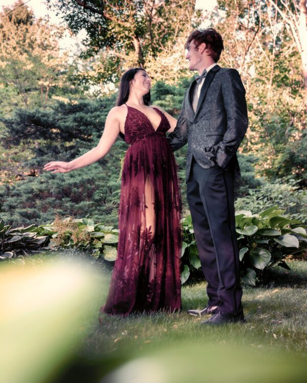 Outdoor COVID Prom Photo