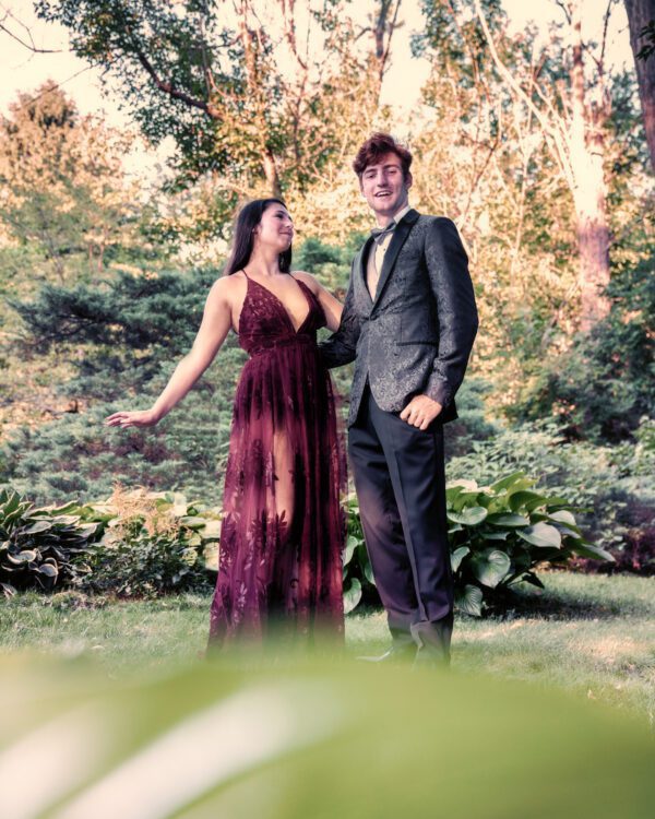 Outdoor COVID Prom Photo