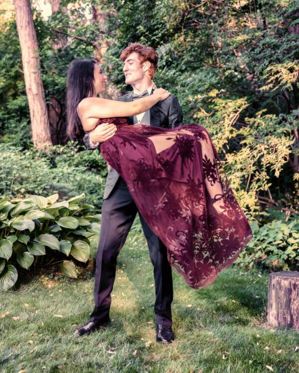 Outdoor COVID Prom Photo