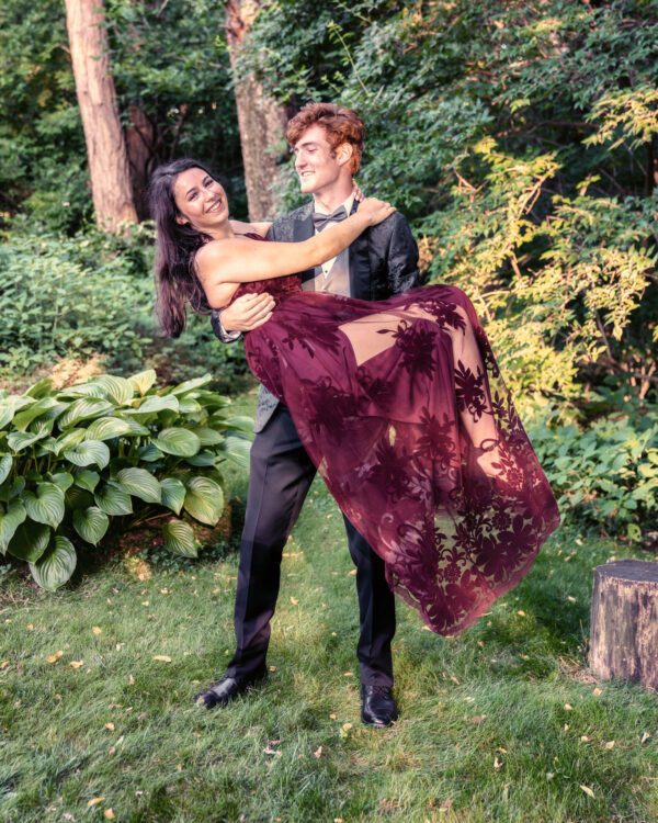 Outdoor COVID Prom Photo