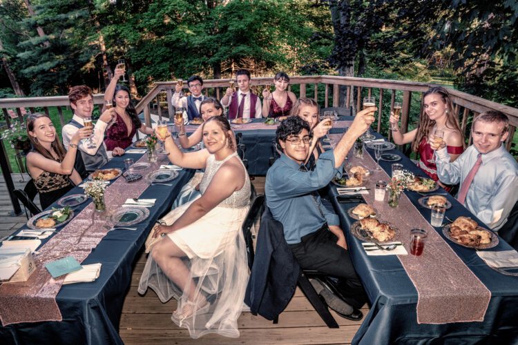 Outdoor COVID Prom Photo