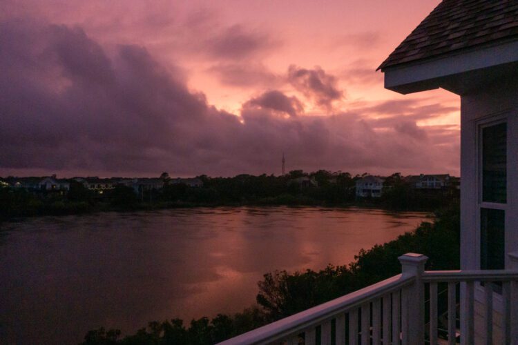 Sunset over the lake