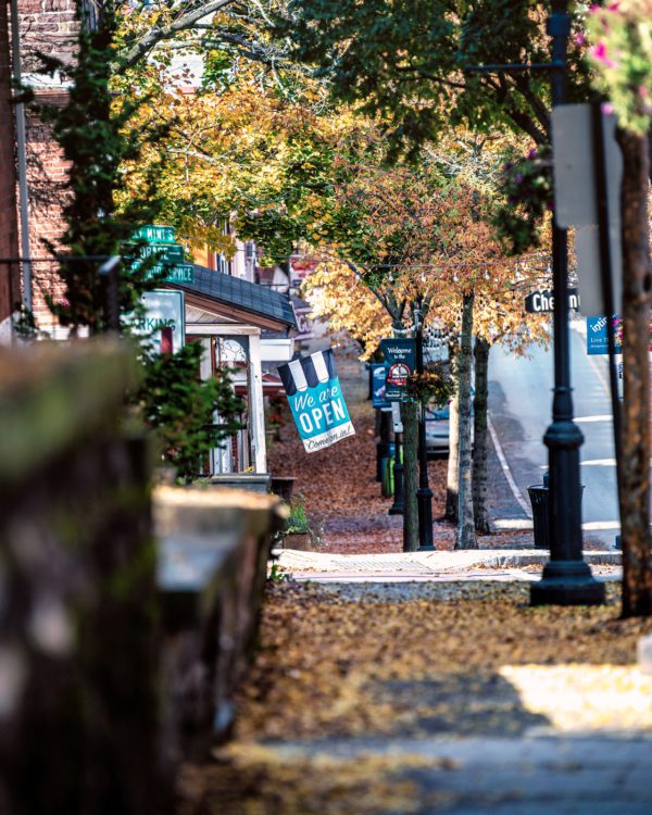 Photo of Souderton Main Street from the top of the hill - Fall 2022