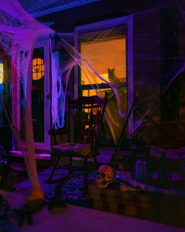 Decorated porch in Lambertville, NJ